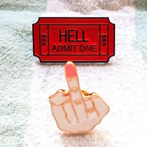 Enamel pins admit one